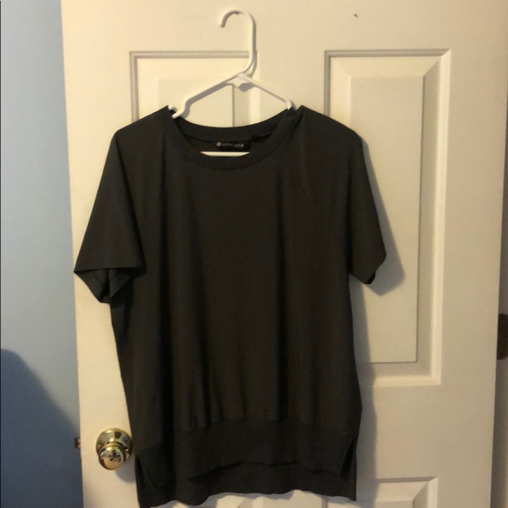 Athleta cocoa brown short sleeve top size medium